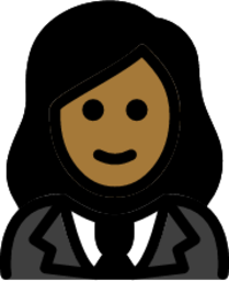 woman in tuxedo: medium-dark skin tone emoji