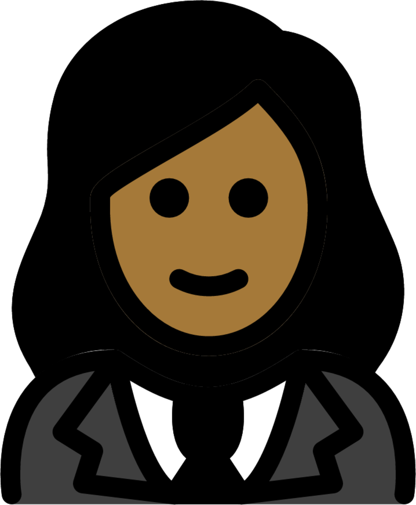 woman in tuxedo: medium-dark skin tone emoji