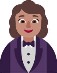 woman in tuxedo medium emoji