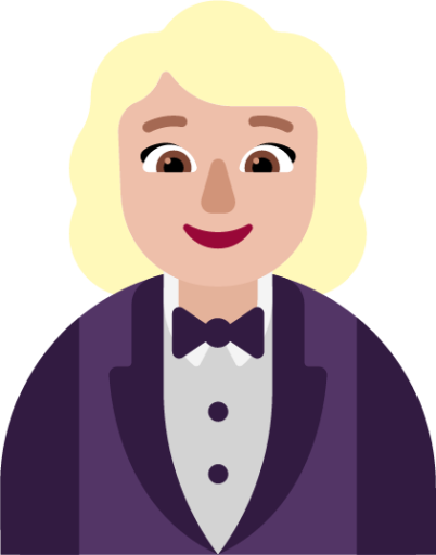 woman in tuxedo medium light emoji