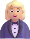 woman in tuxedo medium light emoji
