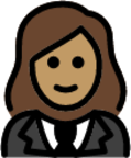 woman in tuxedo: medium skin tone emoji