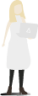 woman in white dress standing illustration