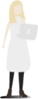 woman in white dress standing illustration