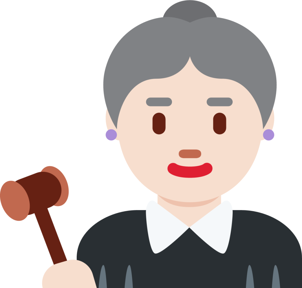 woman judge: light skin tone emoji