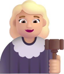 woman judge medium light emoji