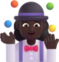 woman juggling dark emoji