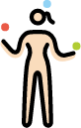 woman juggling: light skin tone emoji