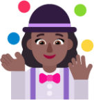 woman juggling medium dark emoji
