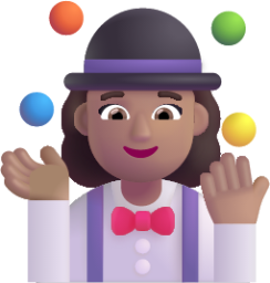 woman juggling medium emoji