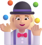 woman juggling medium light emoji