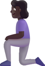 woman kneeling dark emoji