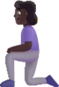 woman kneeling dark emoji
