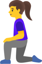 woman kneeling emoji