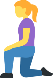 woman kneeling emoji