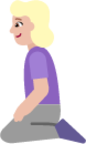 woman kneeling medium light emoji