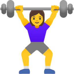 woman lifting weights emoji