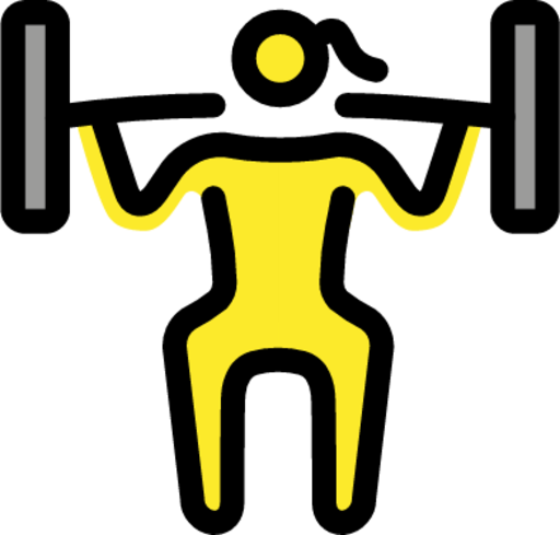 woman lifting weights emoji