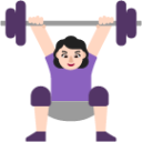 woman lifting weights light emoji