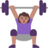 woman lifting weights medium emoji