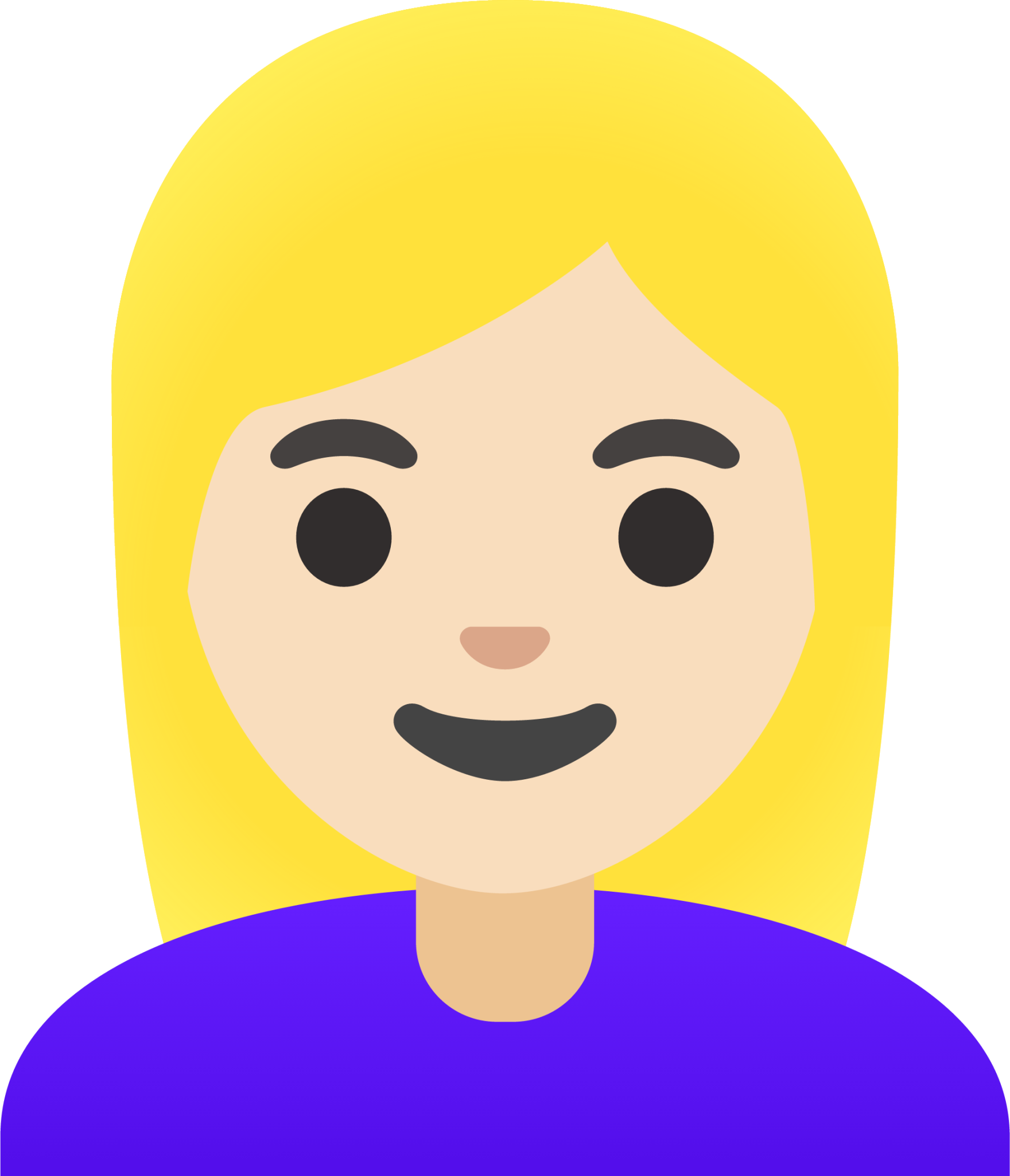 woman: light skin tone, blond hair emoji