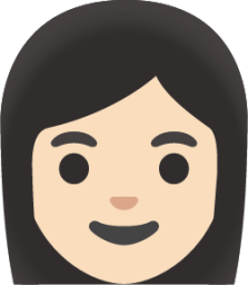 woman: light skin tone emoji