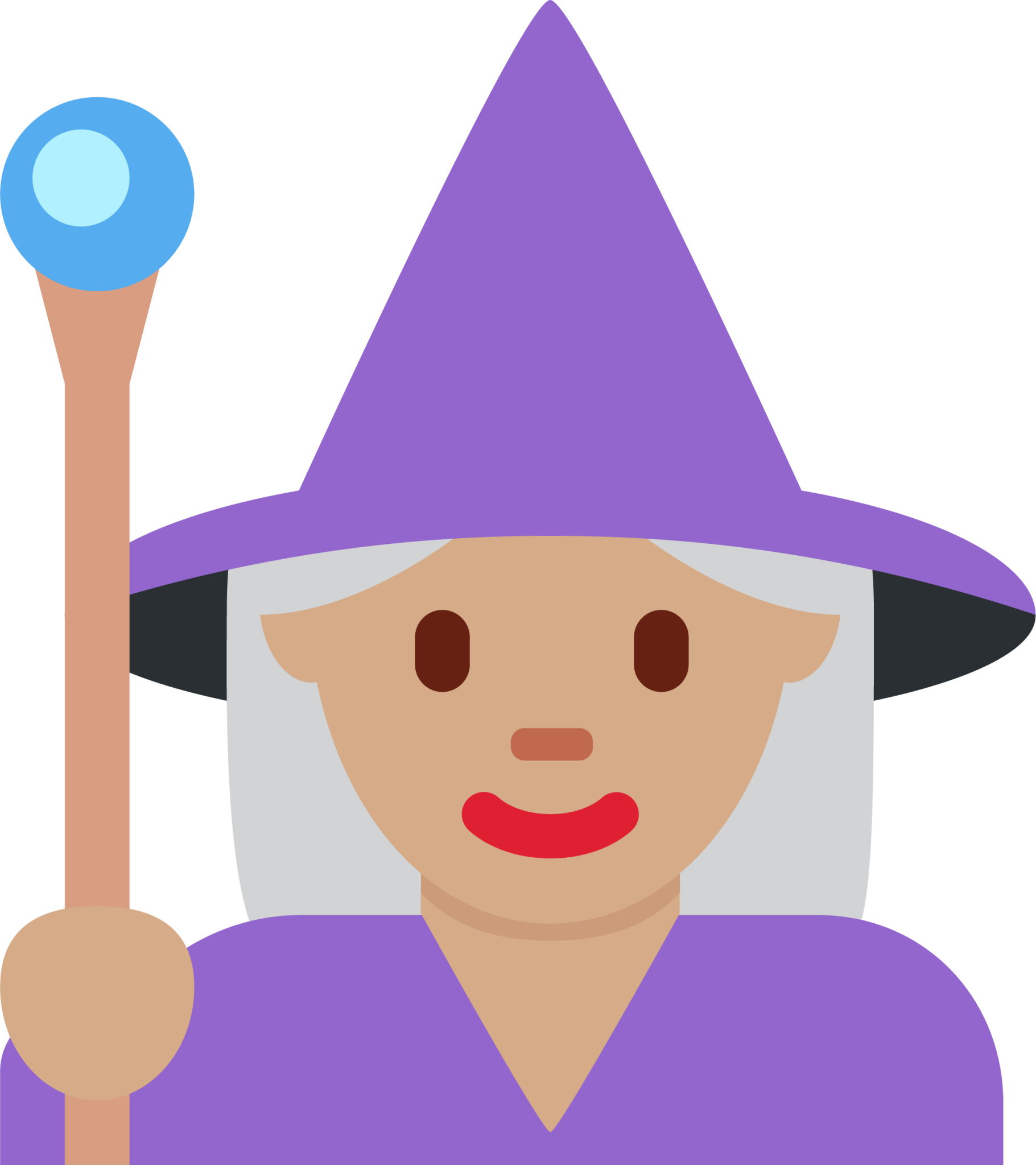 woman mage: medium skin tone emoji