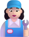 woman mechanic light emoji