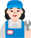 woman mechanic light emoji