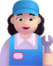 woman mechanic light emoji