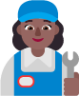 woman mechanic medium dark emoji