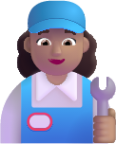 woman mechanic medium emoji