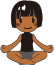 woman meditating (brown) emoji