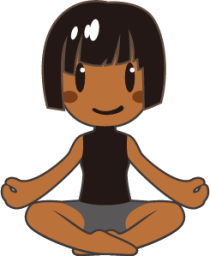 woman meditating (brown) emoji