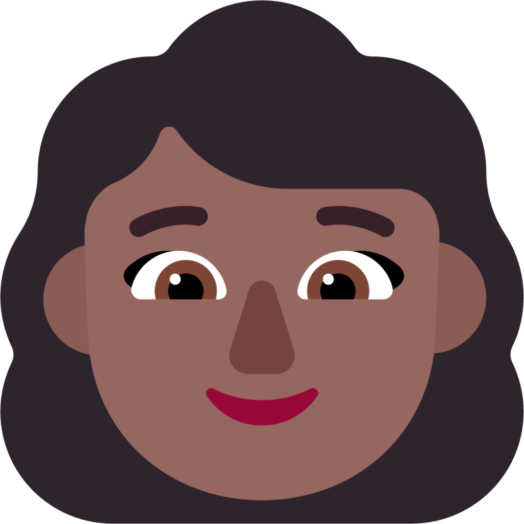 woman medium dark emoji