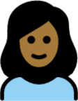 woman: medium-dark skin tone emoji