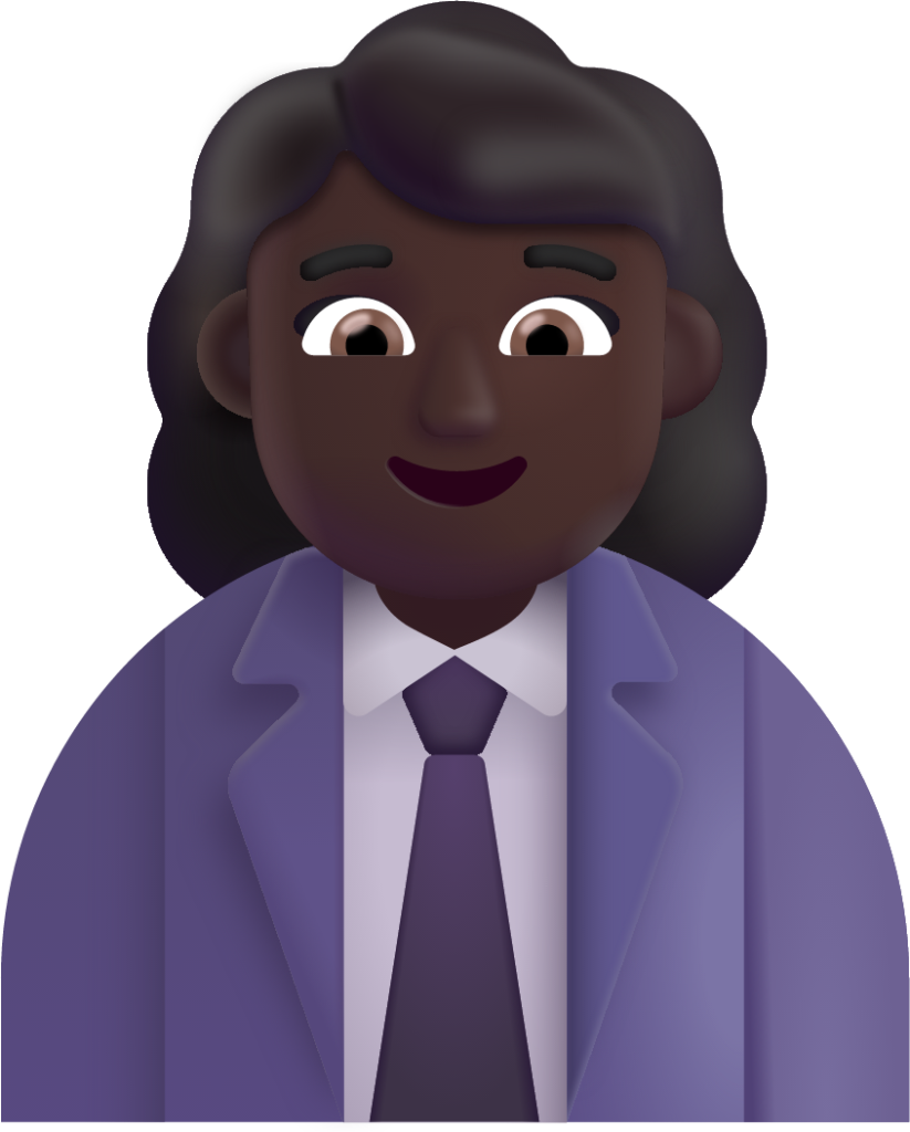 woman office worker dark emoji