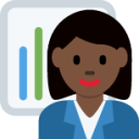 woman office worker: dark skin tone emoji