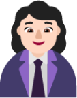 woman office worker light emoji