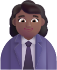 woman office worker medium dark emoji