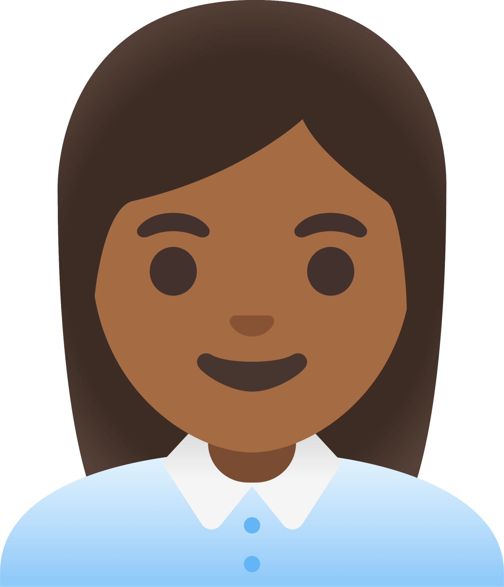 woman office worker: medium-dark skin tone emoji