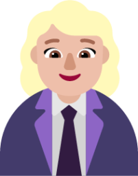 woman office worker medium light emoji