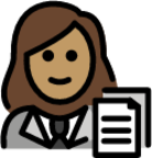 woman office worker: medium skin tone emoji