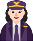 woman pilot light emoji