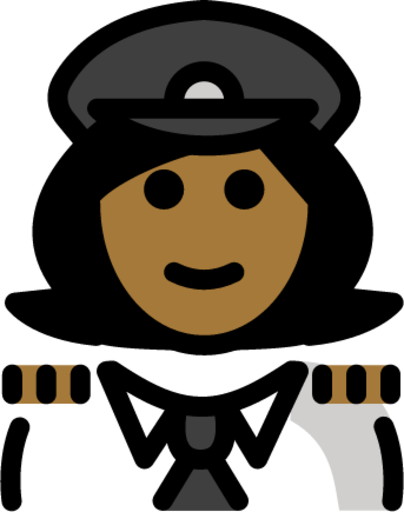 woman pilot: medium-dark skin tone emoji