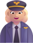 woman pilot medium light emoji