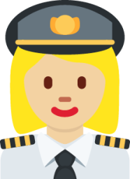 woman pilot: medium-light skin tone emoji