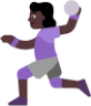 woman playing handball dark emoji