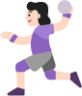 woman playing handball light emoji