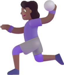 woman playing handball medium dark emoji